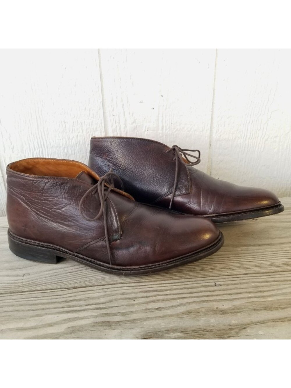 Frye Chukka Mens Brown Full Grain Leather High Top Boots 11.5 D 87882
